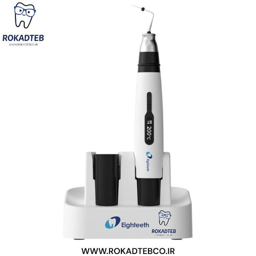 نمای نزدیک از گوتاکاتر Eighteeth Space Pack با نوک حرارتی قدرتمند و کنترل دمای پایدار برای افزایش دقت در درمان ریشه